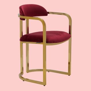 Modrn Glam Marni base metallica Dining Chair